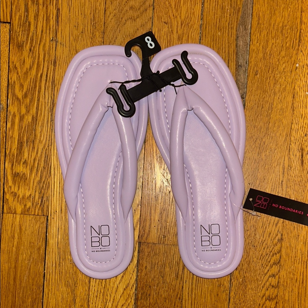 No Boundaries Women's Lavender Sandals memory foam size 8